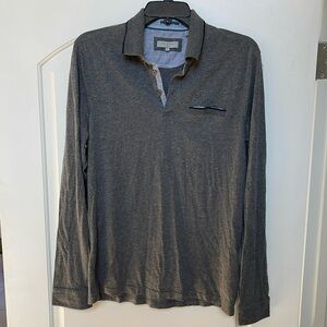 Ted Baker men’s long sleeve gray shirt